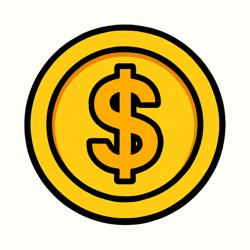 Bonus coin.
In-Game asset.  2d.  High contrast.  No shadows