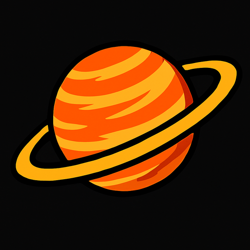 Saturn.
In-Game asset.  2d.  High contrast.  No shadows