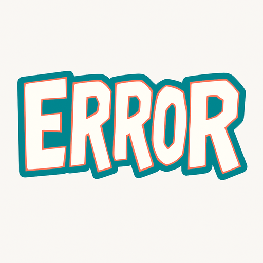 Error.
In-Game asset.  2d.  High contrast.  No shadows