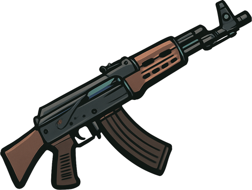 silah gerçek.
In-Game asset.  2d.  High contrast.  No shadows