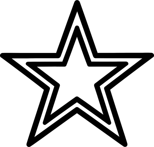 Double the black border of the star