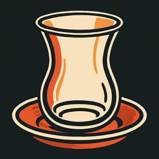 boş çay bardağı olsun.
In-Game asset.  2d.  High contrast.  No shadows