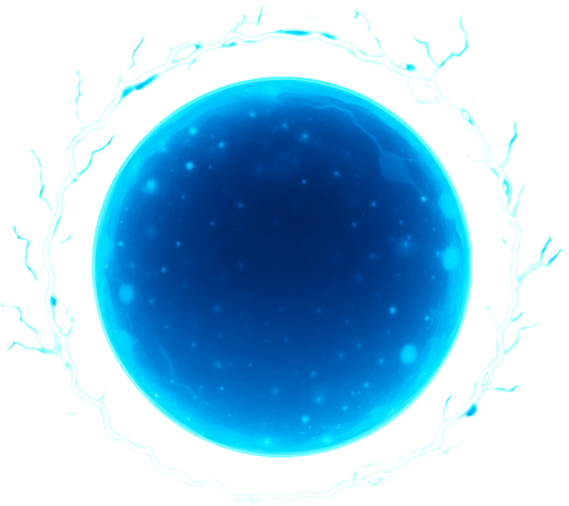 An large circle of electric energy an circular force field shield.
In-Game asset.  2d.  High contrast.  No shadows