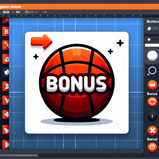 Single Game Texture. In-Game asset. 2d. flat graphic orange red. Basketball saying "bonus" white font.
Single Game Texture. In-Game asset. 2d. Blank background. High contrast. No shadows.