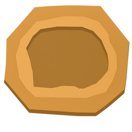 Polygon. No background. Transparent background. Blank background. No shadows. 2d. In-Game asset. flat