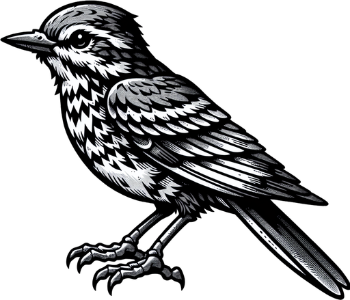 Bird.
Single Game Texture. In-Game asset. 2d. Blank background. High contrast. No shadows.