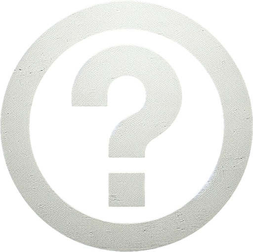 A white question mark in a circle, like for a help button in a game..
Single Game Texture. In-Game asset. 2d. Blank background. High contrast. No shadows.