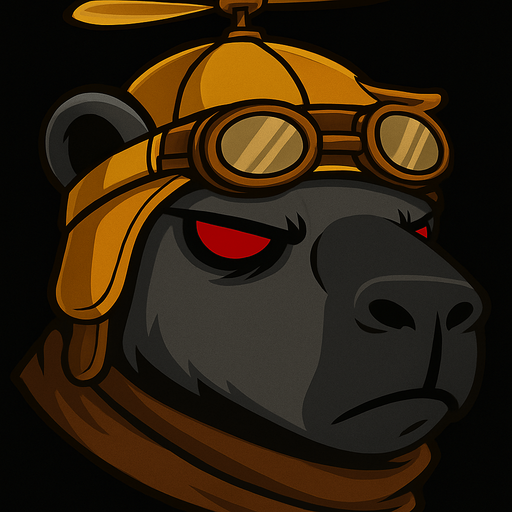 Ponle un gorro helicoptero dorado, no le quites las gafas.