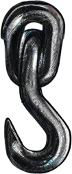 Draw a black chain from the top of the hook to the top of the image