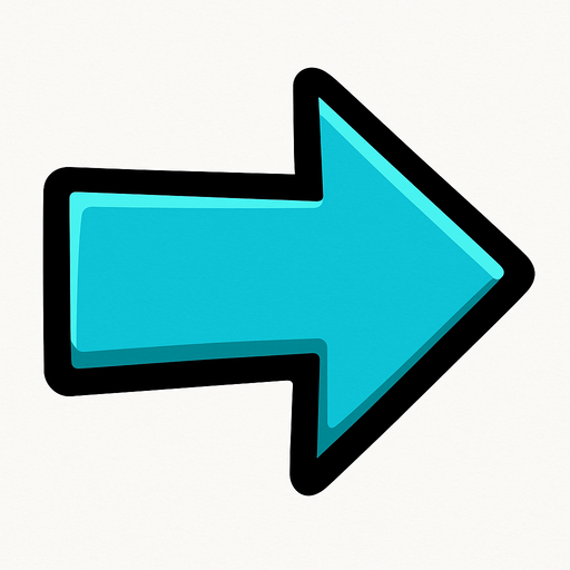 arrow pointing right.
In-Game asset.  2d.  High contrast.  No shadows