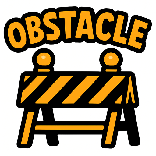 OBSTACLE.
In-Game asset.  2d.  High contrast.  No shadows