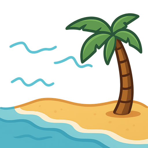 beatch. No background. Transparent background. Blank background. No shadows. 2d. In-Game asset. flat