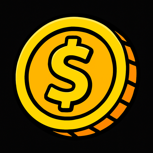 Coin.
In-Game asset.  2d.  High contrast.  No shadows