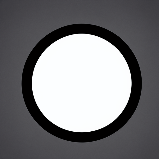 white circle with a single thin black border. flat shade. simple graphic.
Single Game Texture. In-Game asset. 2d. Blank background. High contrast. No shadows.