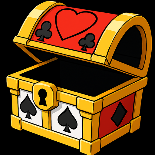 This chest with the top open and nothing inside.