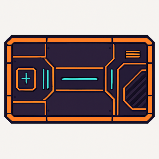 piso futurista.
In-Game asset.  2d.  High contrast.  No shadows