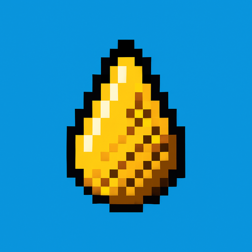 8 bit pineapple seed.
In-Game asset.  2d.  High contrast.  No shadows