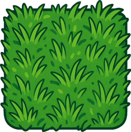 Çim zemin.
In-Game asset.  2d.  High contrast.  No shadows