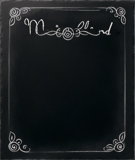 "NOVICE BLEND" handwritten in chalk