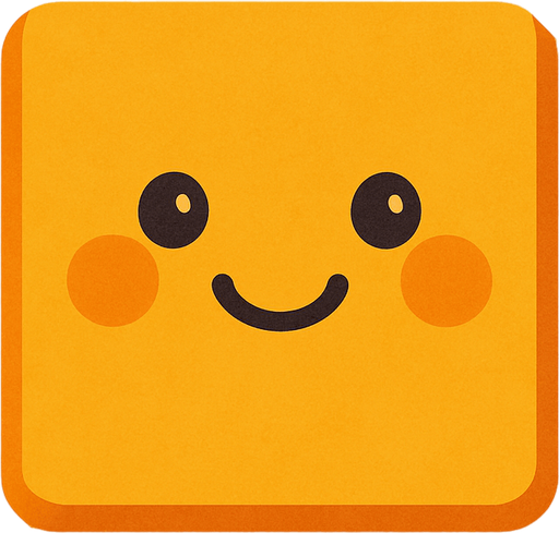 A happy square with shadow