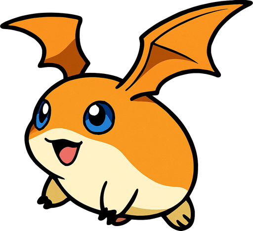 Patamon.
In-Game asset.  2d.  High contrast.  No shadows