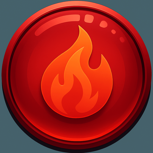 top kırmızı olsun içerisinde de aynı stilde bir alev yer alsın