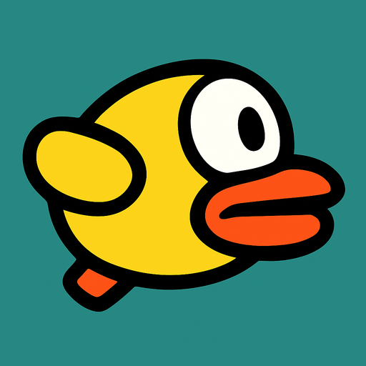 Make it flapy bird shape.
2d.  High contrast.  No shadows