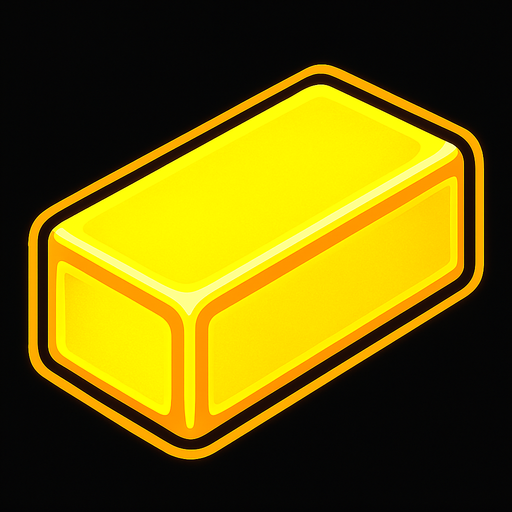 yellow neon rectangle block.
In-Game asset.  2d.  High contrast.  No shadows