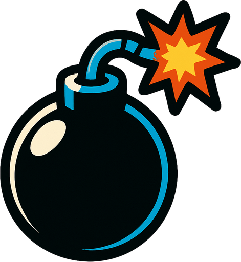 bomba.
In-Game asset.  2d.  High contrast.  No shadows