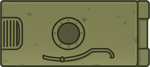 its a tanks hulls top view. No background. Transparent background. Blank background. No shadows. 2d. In-Game asset. flat