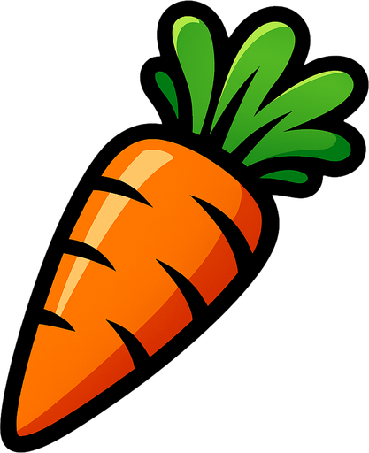 Carrot.
In-Game asset.  2d.  High contrast.  No shadows