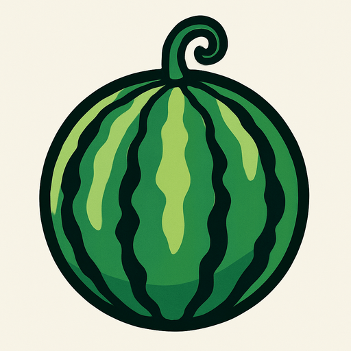 A watermelon.
In-Game asset.  2d.  High contrast.  No shadows