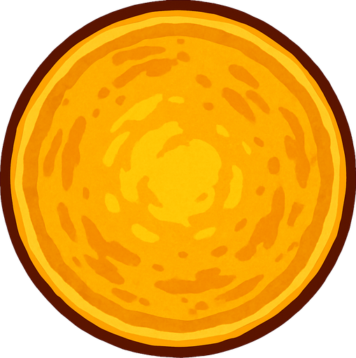 Golden pancake transparent transparent 2d 2d 2d 2d 2d 2d 2d topdown view topdown view topdown view.
In-Game asset.  2d.  High contrast.  No shadows