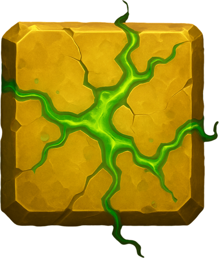 square yellow poisonous stone top view.
In-Game asset