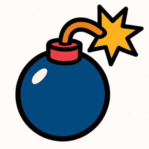 bomba.
In-Game asset.  2d.  High contrast.  No shadows