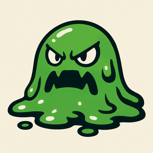 get an enemy in the form of slime.
In-Game asset.  2d.  High contrast.  No shadows