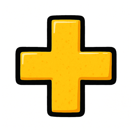 Matematikteki artı sembolü.
In-Game asset.  2d.  High contrast. no shadow