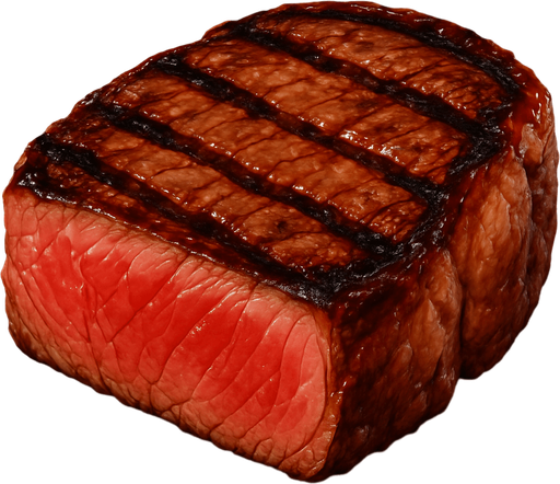 Steak - Gerçekçi - Yazısız.
In-Game asset.  2d.  High contrast.  No shadows