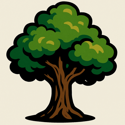 tree.
In-Game asset.  2d.  High contrast.  No shadows