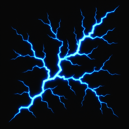 blue electricity.
In-Game asset.  2d.  High contrast.  No shadows