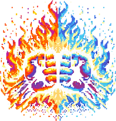 Text SUPER COMBO! Gradient, Fists In fire.
Single Game Texture. In-Game asset. 2d. Blank background. High contrast. No shadows, Detailed Pixel art style