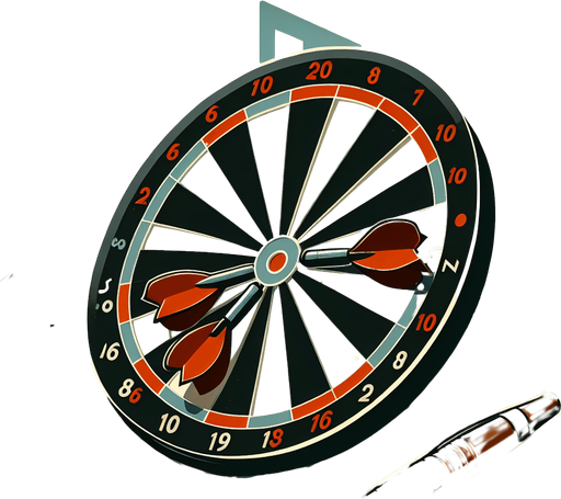 Cartoon flat dart board.
Single Game Texture. In-Game asset. 2d. White background. High contrast. No shadows..
Single Game Texture.  In-Game asset.  2d.  Blank background.  High contrast.  No shadows