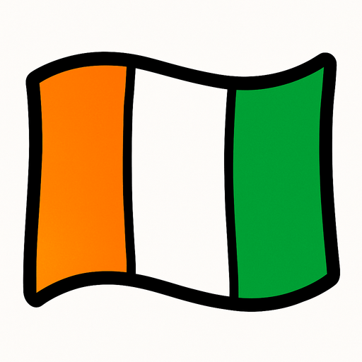 ireland flag.
In-Game asset.  2d.  High contrast.  No shadows