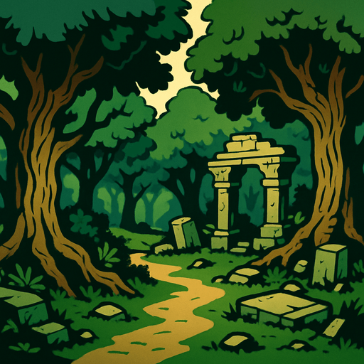 eski çag ormanlık.
In-Game asset.  2d.  High contrast.  No shadows