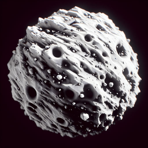Asteroid.
Single Game Texture.  In-Game asset.  2d.  Blank background.  High contrast.  No shadows