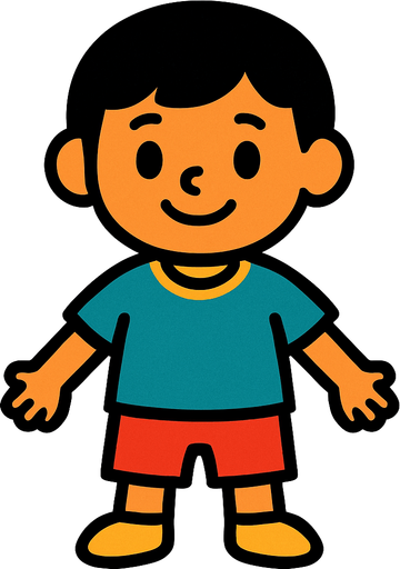 child.
In-Game asset.  2d.  High contrast.  No shadows