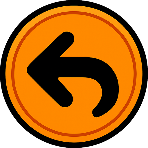 Back button.
In-Game asset.  2d.  High contrast.  No shadows