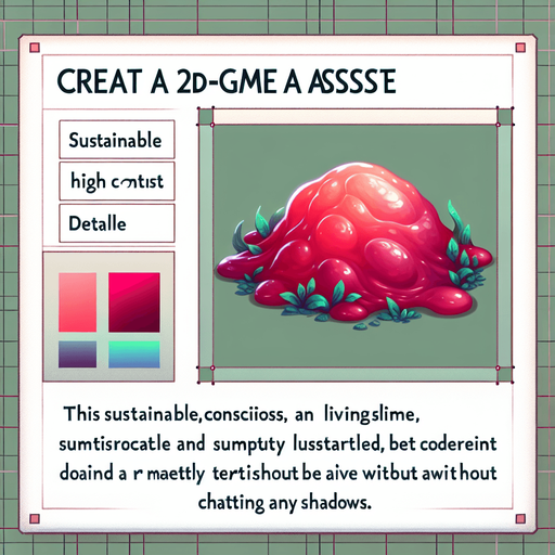alive 
slime.
Single Game Texture.  In-Game asset.  2d.  Blank background.  High contrast.  No shadows