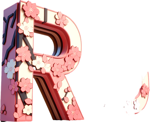 the letters 'Ready' in 3d with a japanese cartoon cherry blossom flair.
Single Game Texture.  In-Game asset.  2d.  Blank background.  High contrast.  No shadows
