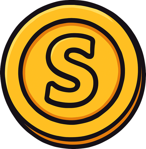 2d coin.
In-Game asset.  2d.  High contrast.  No shadows